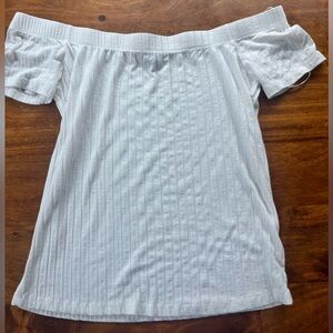 Dainty white off the shoulder top